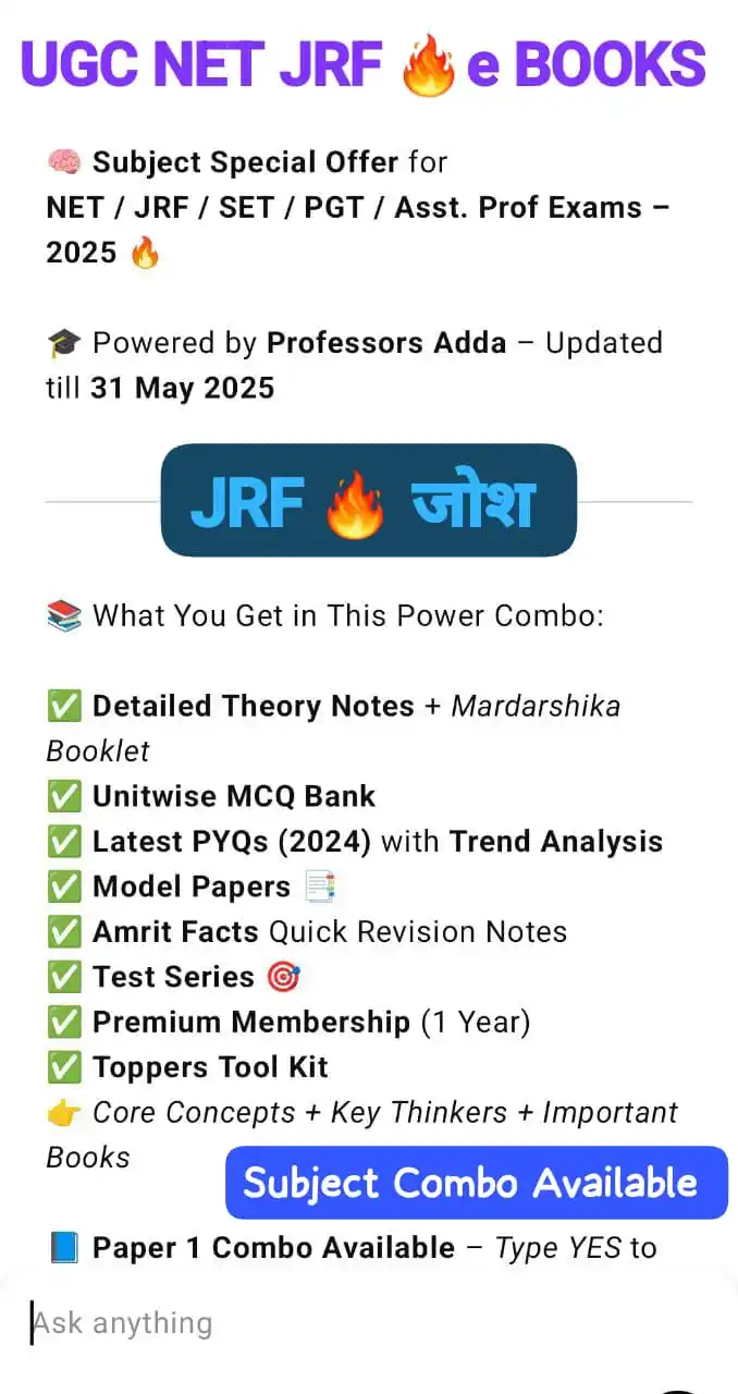 Image from UGC NET JRF notes Professor Adda Institute: UGC NET / JRF / SET / Asst Professor NEW notes šAvailable *2025 Editi...