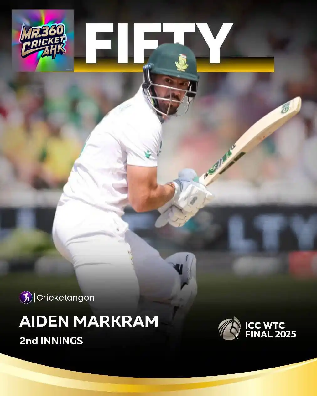 Image from ยฎ๏ธ๐๐ซ.๐๐๐ ๐๐ซ๐ข๐๐ค๐๐ญ ๐๐๐: *๐จ 14th Test FIFTY for Aiden Markram, probably most important one for...