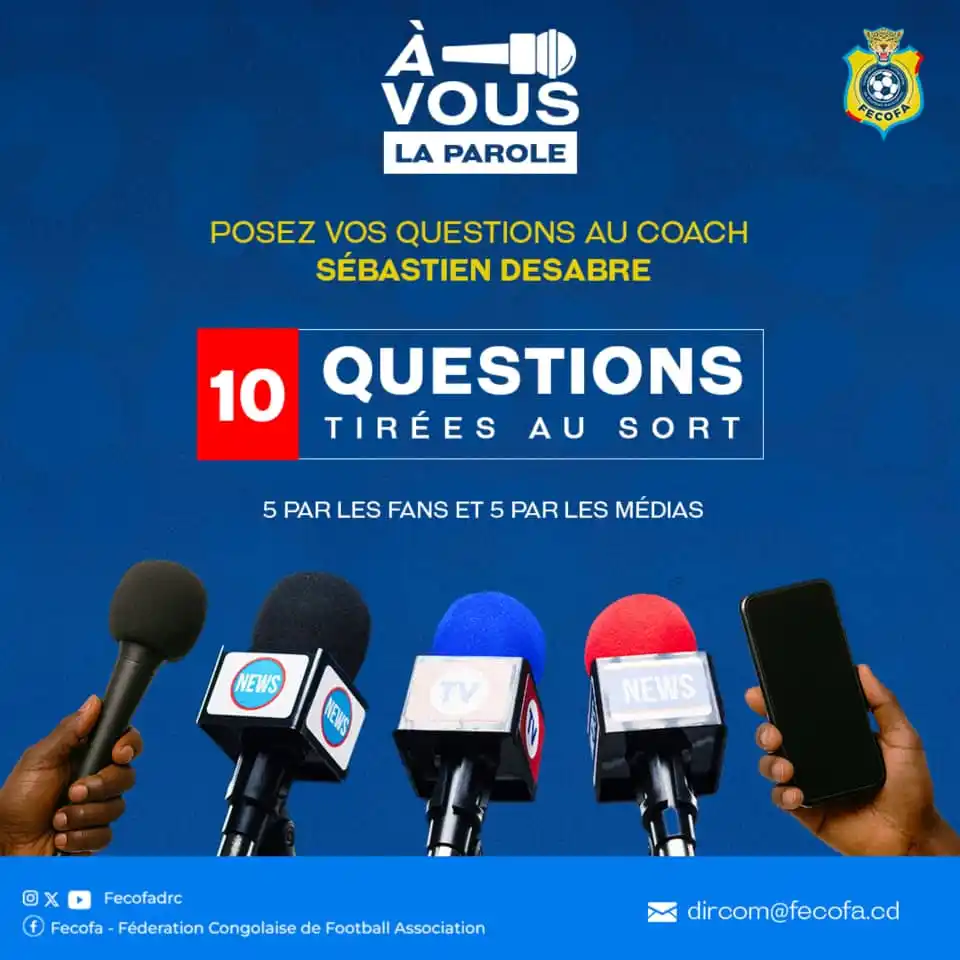 Image from FECOFA RDC_Officiel: ๐ค๐ฬ ๐๐๐๐ ๐๐ ๐๐๐๐๐๐ ! Vous avez des questions pour le co...