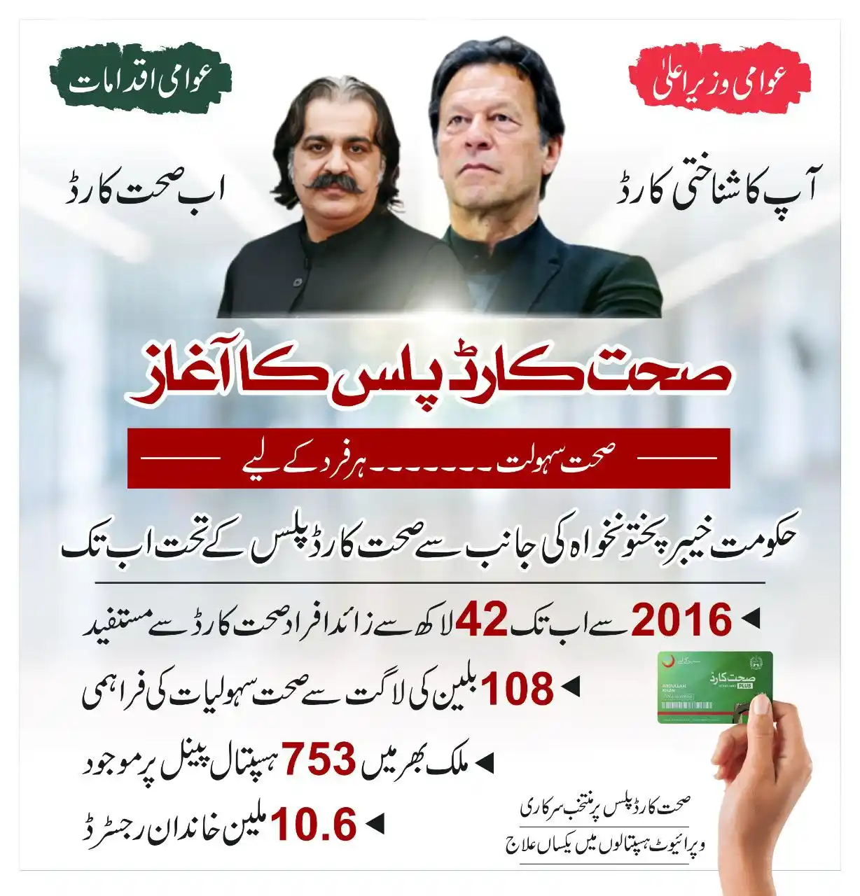 Image from Government Of KP: عوامی وزیر اعلی - عوامی اقدامات صحت کارڈ پلس: ہر فرد کے لیے صحت کی سہ...