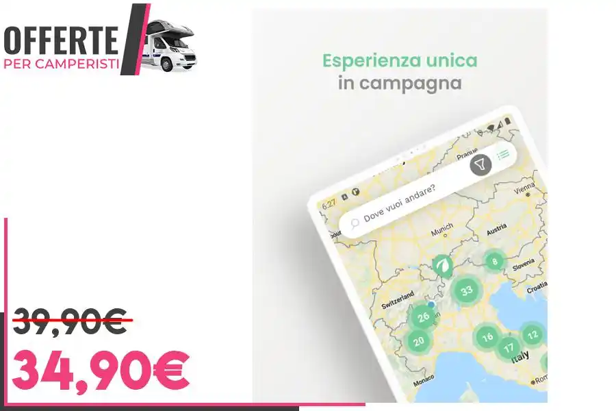 Image from OFFERTE per CAMPERISTI: *Abbonamento 12 MESI a AGRICAMPER ITALIA* _Hai diritto a soste illimi...