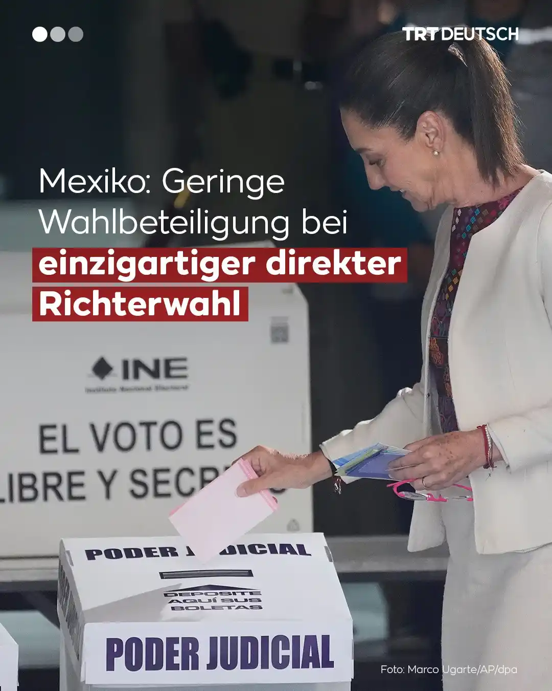 Image from TRT Deutsch: Bei der weltweit einzigartigen direkten Richterwahl in Mexiko haben nu...