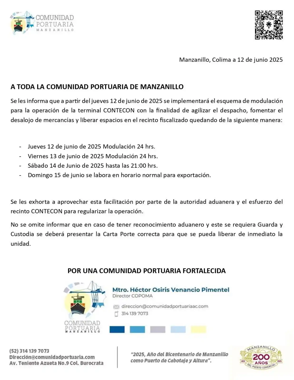 Image from José Castañón Aduanas: Boletín Informativo: A partir de hoy jueves 12 de junio de 2025 se imp...
