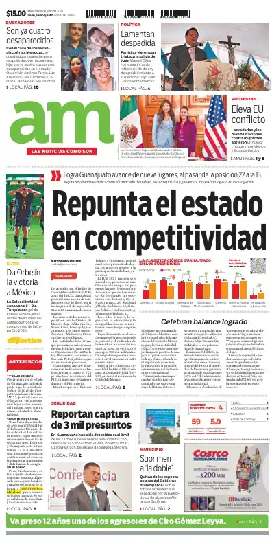 Image from Periódico AM 📰 Última Hora : ¡Buenos días!, hoy es *miércoles 11 de junio del 2025* | 📰 Comienza t...