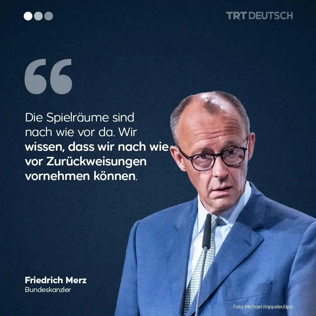 Image from TRT Deutsch: Bundeskanzler Friedrich Merz hält an der Zurückweisung Asylsuchender a...