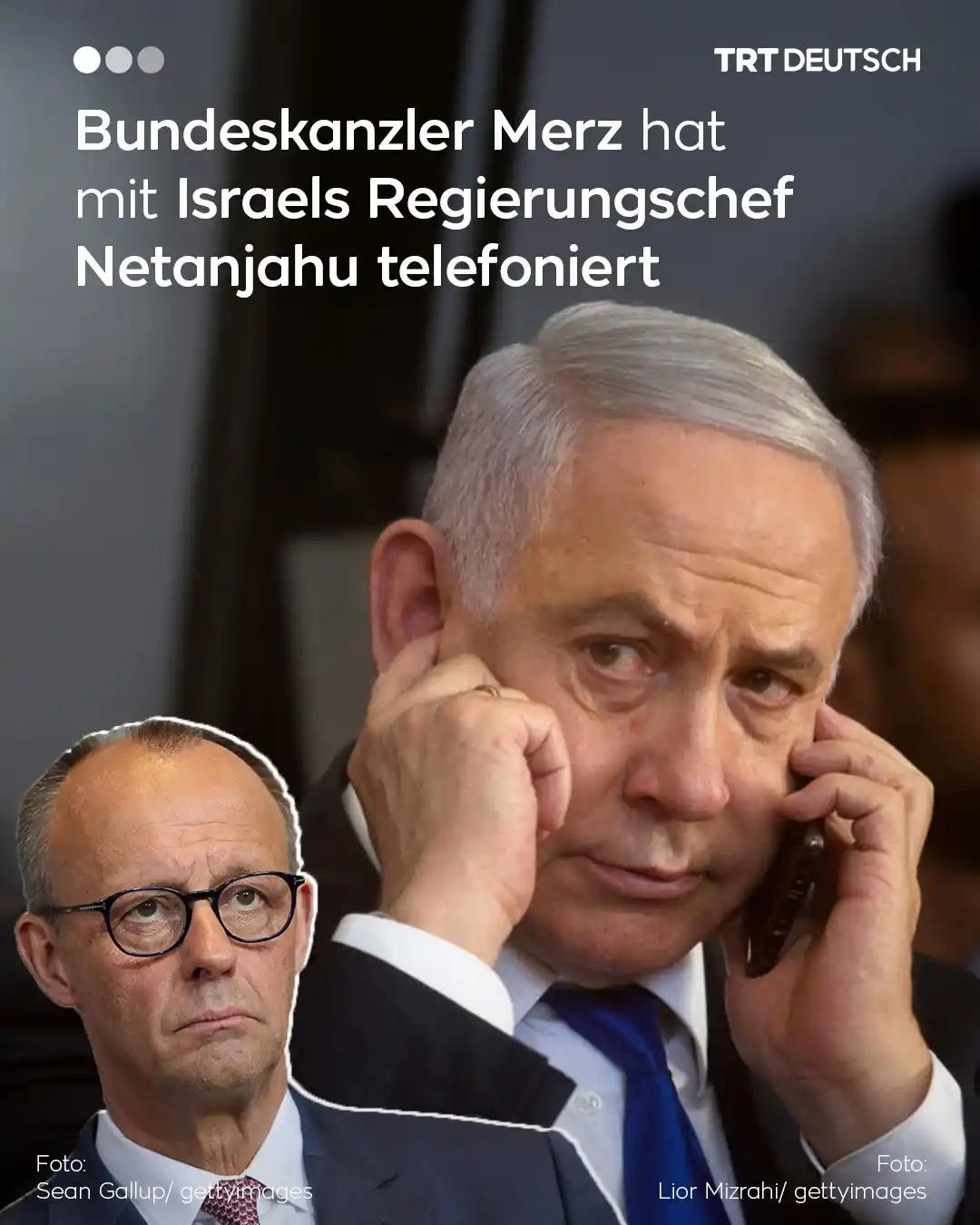 Image from TRT Deutsch: Bundeskanzler Merz hat mit dem israelischen Ministerpräsidenten Netanj...