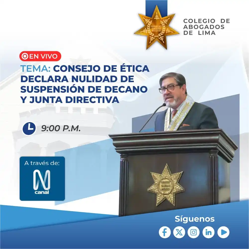 Image from Colegio de Abogados de Lima: *🔵 📺 <a class="text-blue-500 hover:underline cursor-pointer" href="/...