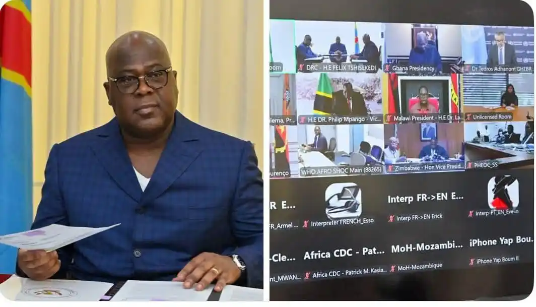 Image from Nexus Congo: Ce mercredi 4 juin à Kinshasa, le Président de la République Félix An...