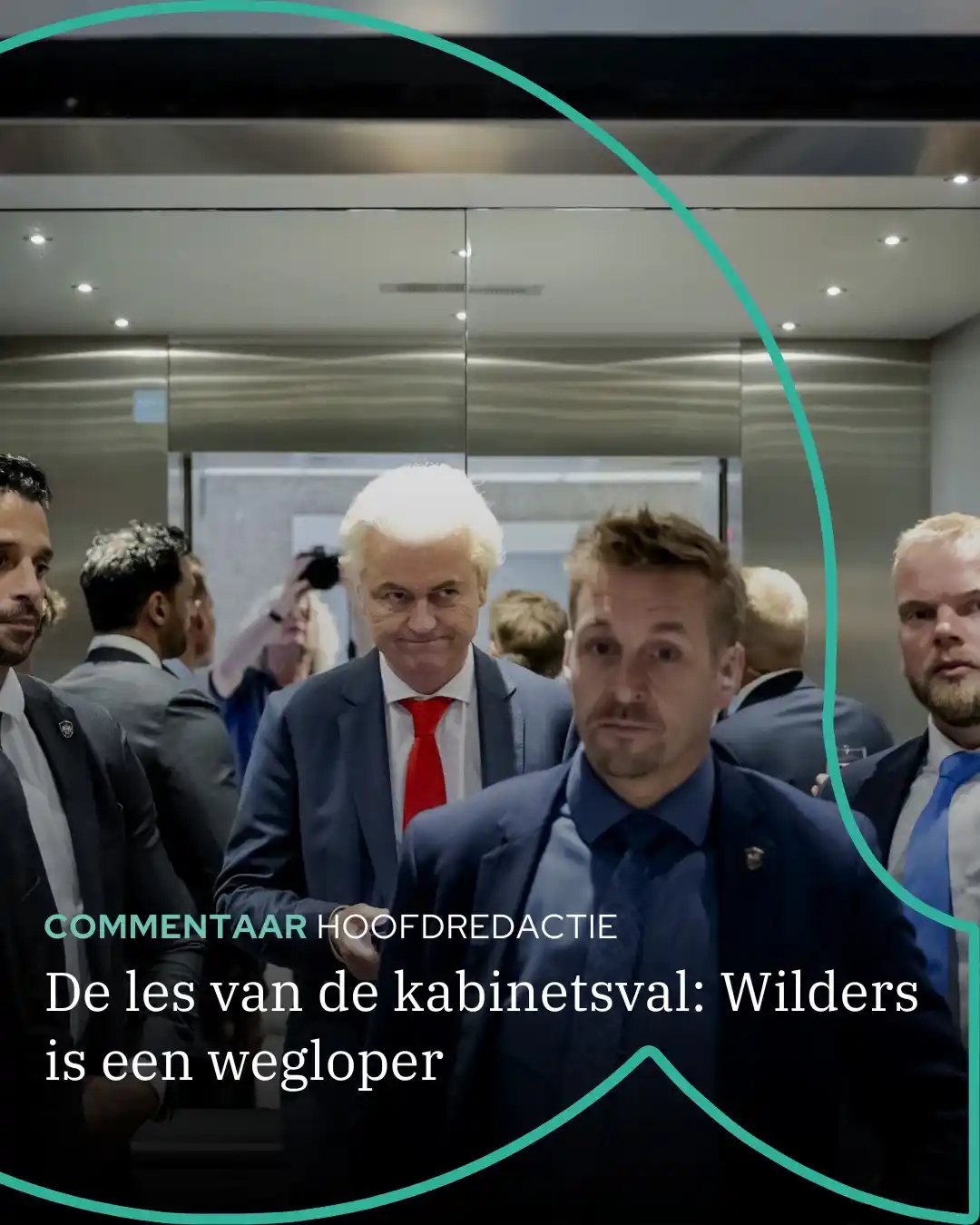 Image from Reformatorisch Dagblad: Commentaar // Het volk wilde Geert Wilders, het volk kreeg Geert Wilde...