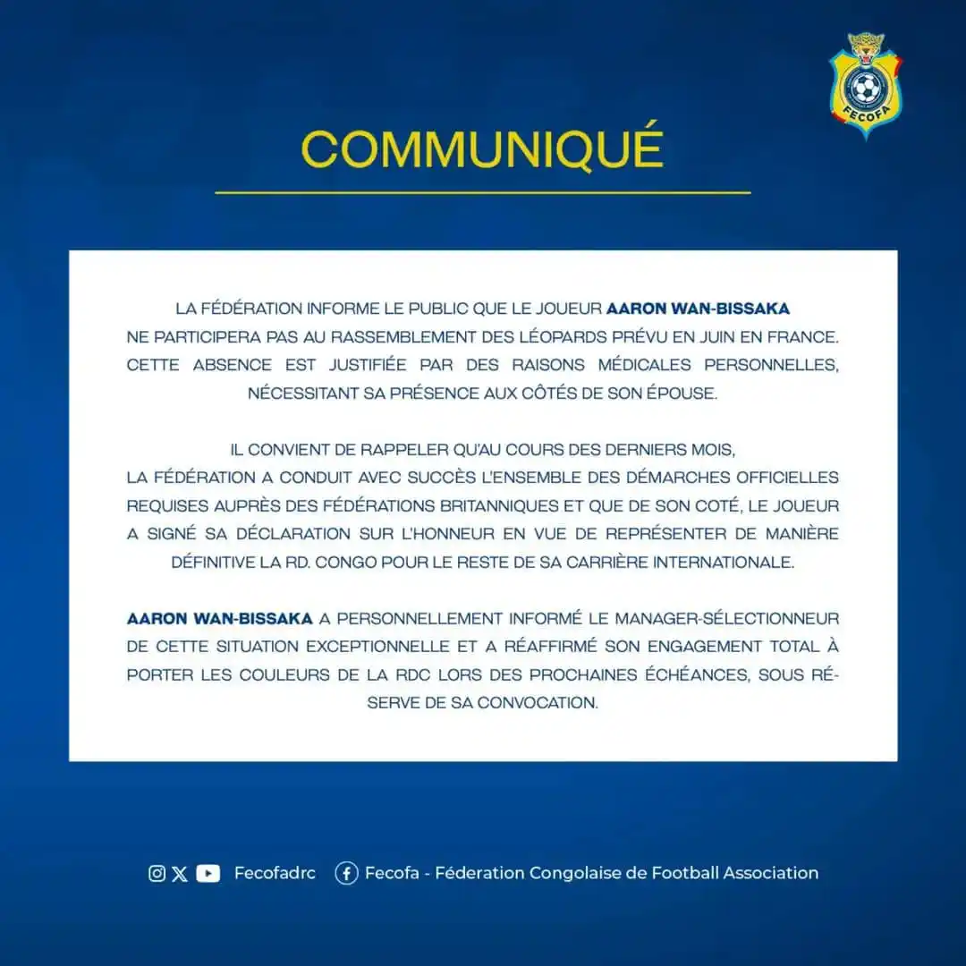 Image from FECOFA RDC_Officiel: ๐จ ๐๐๐๐๐๐๐๐๐๐ฬ ๐๐
๐
๐๐๐๐๐ <a class="text-blue-500 hov...