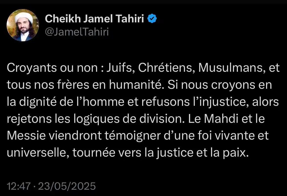 Cheikh Jamel Tahiri  post