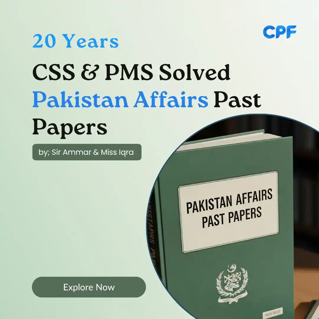 Image from CPF and HOWFIV Cssprepforum (CPF): *CSS Solved Pakistan Affairs: Master the Core of Your Exam with Miss I...