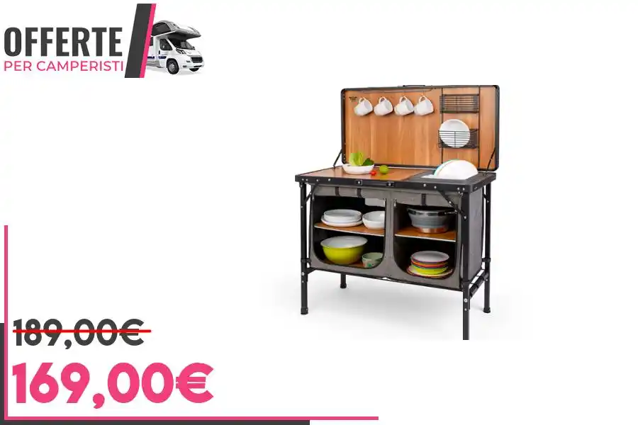 Image from OFFERTE per CAMPERISTI: *Cucina da campeggio Camplife Capri Deluxe con ripiano apribile* _Ott...