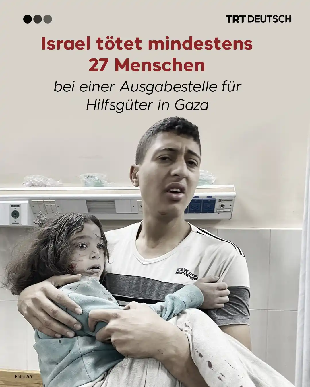 Image from TRT Deutsch: Das israelische Militär hat erneut auf Menschen nahe einer Ausgabestel...