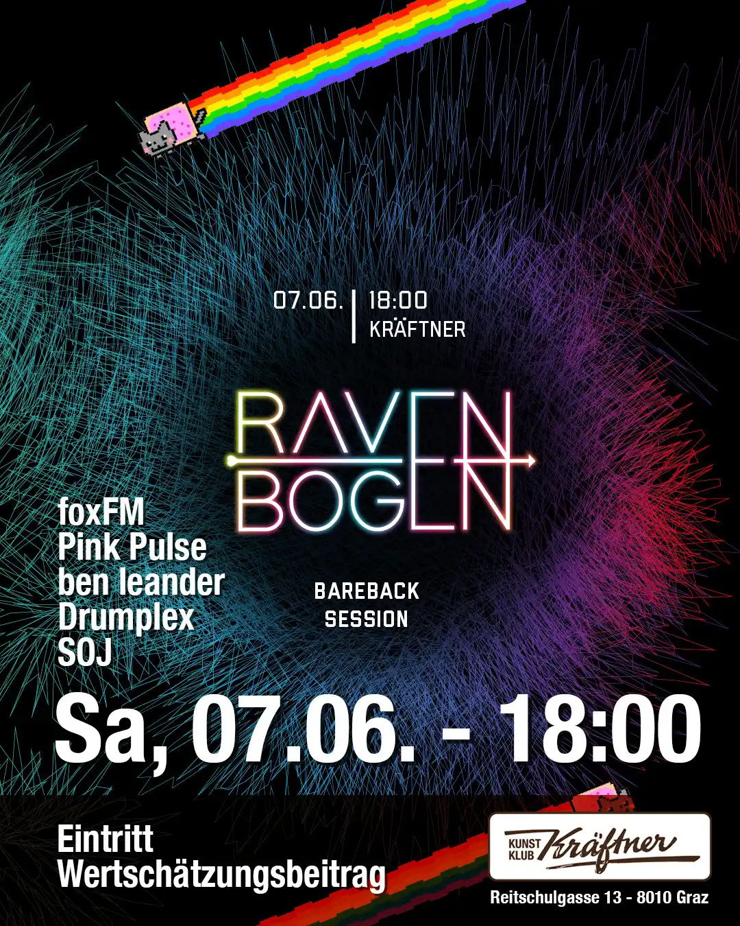Image from ARTinfo - Kunst Klub Kräftner - Aporon 21: Das queere DJ und Party Kollektiv aus Graz verwandelt Locations in bun...