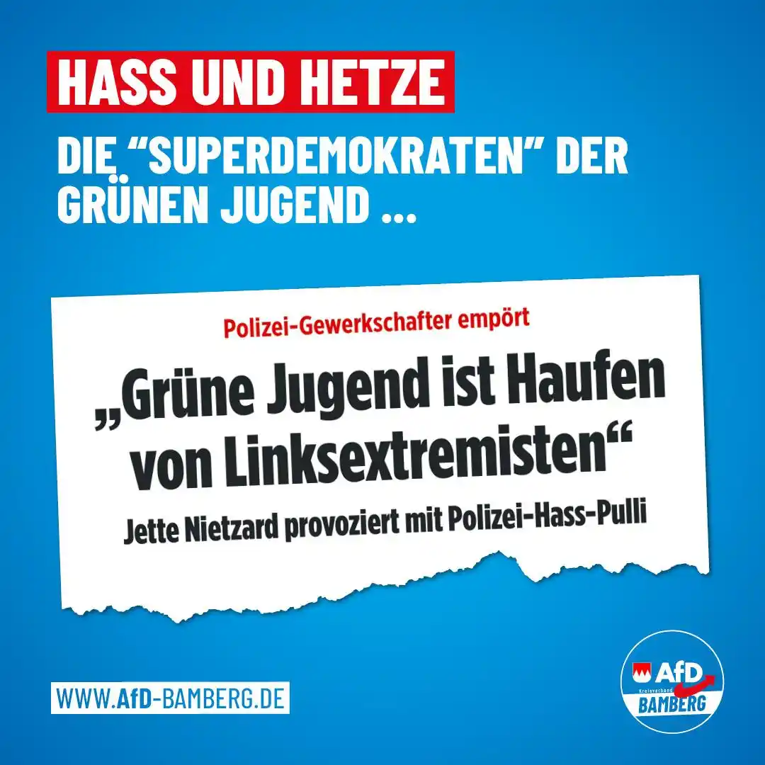 Image from AfD Bamberg: Die Grüne Jugend zeigt mal wieder, wo sie steht: Pullover mit ‚ACAB‘, ...