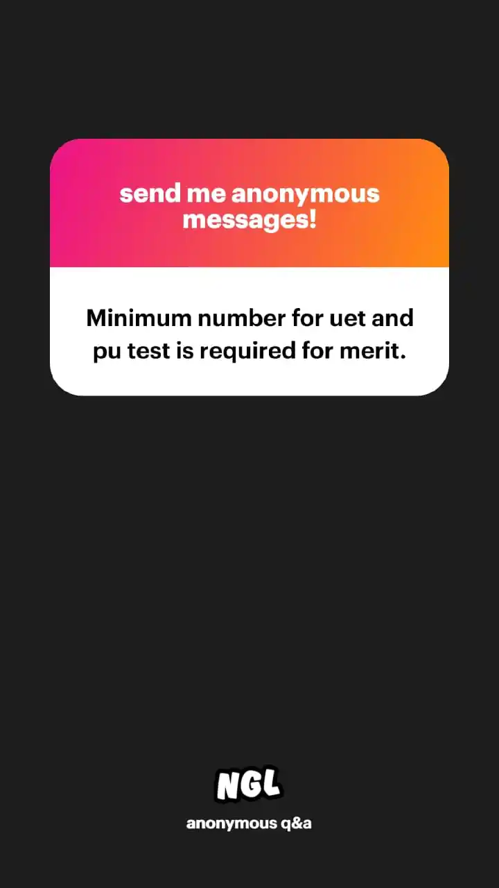 Image from ADMISSION UPDATE 🎓: *ECAT and PU Test:* No minimum passing marks is required for admissio...