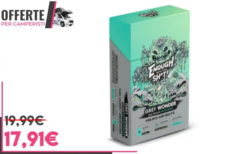 Image from OFFERTE per CAMPERISTI: *EWTS GREY WONDER - 8 Bustine solubili per scarichi delle acque grigie...