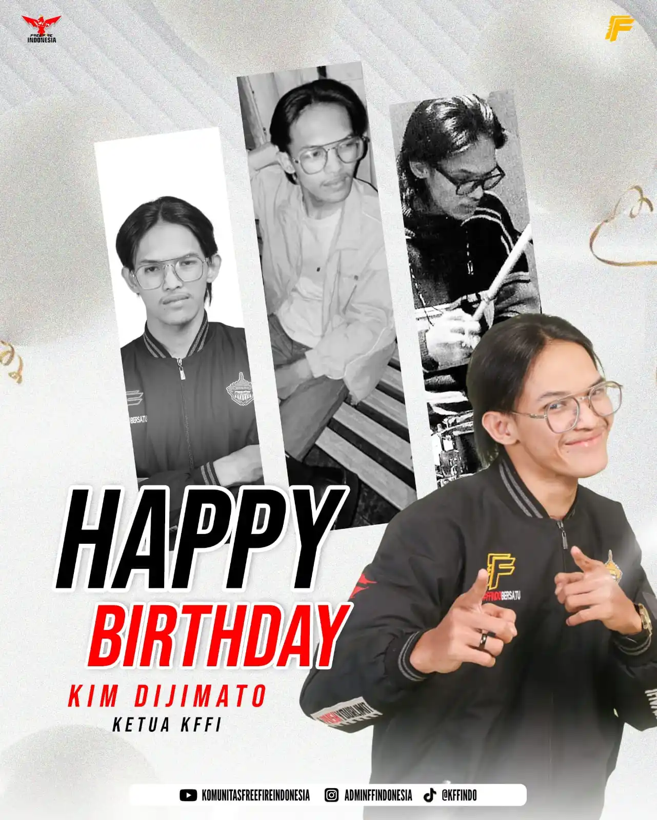 Image from KOMUNITAS FREE FIRE INDONESIA: . ✨Happy birthday untuk Ketua KFFI @kimdijimatooo Semoga harimu pe...