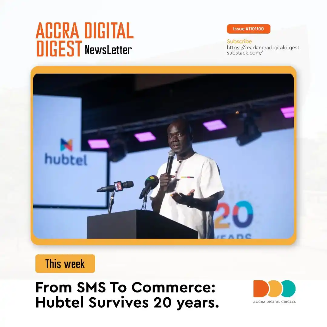 Image from Accra Digital Digest : Hello friends! 🕺🏽 This week the AccraDigitalDigest: * From SMS to C...