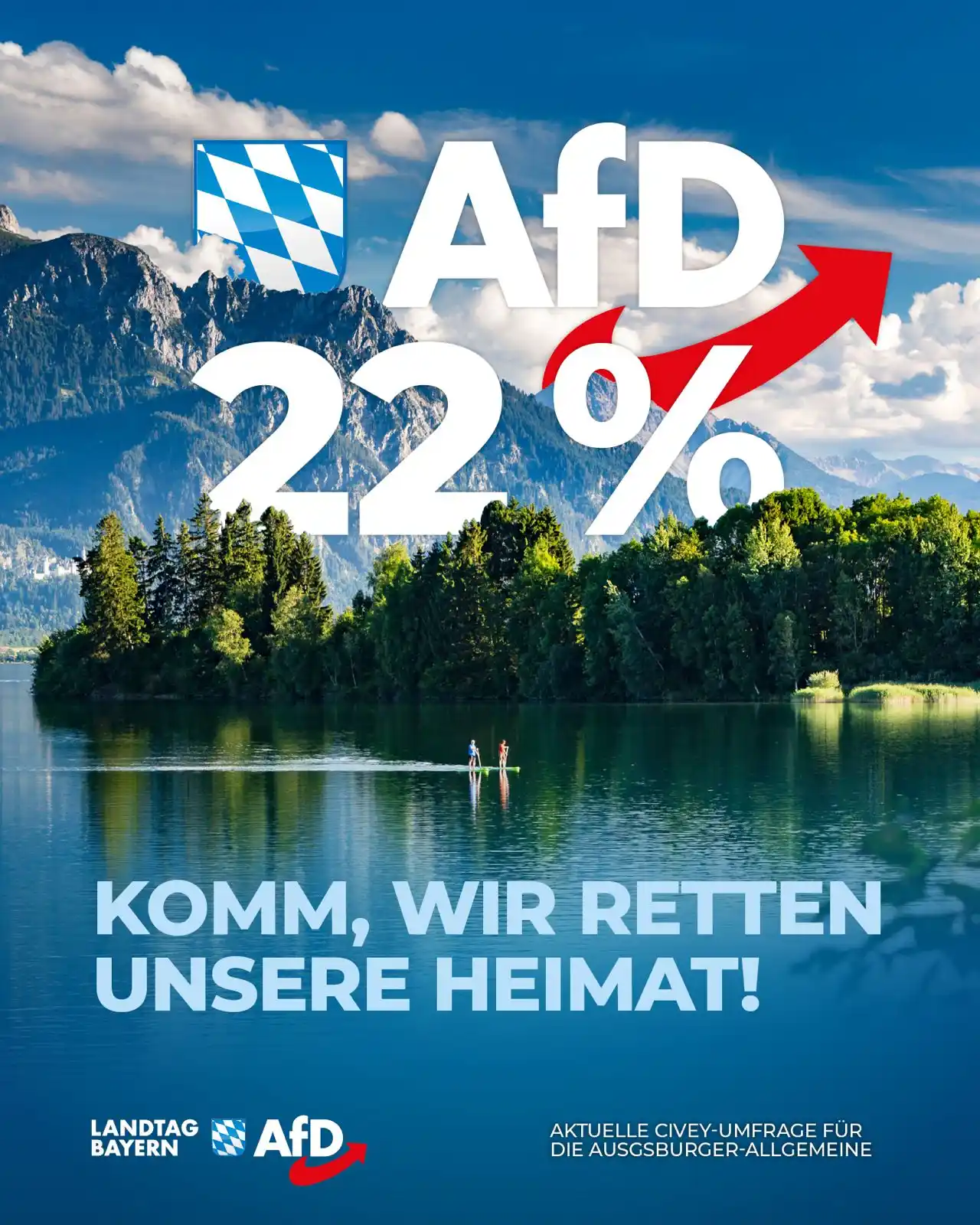 Image from AfD Bamberg: Historischer Erfolg für die AfD Bayern! In der aktuellen Civey-Umfrage...