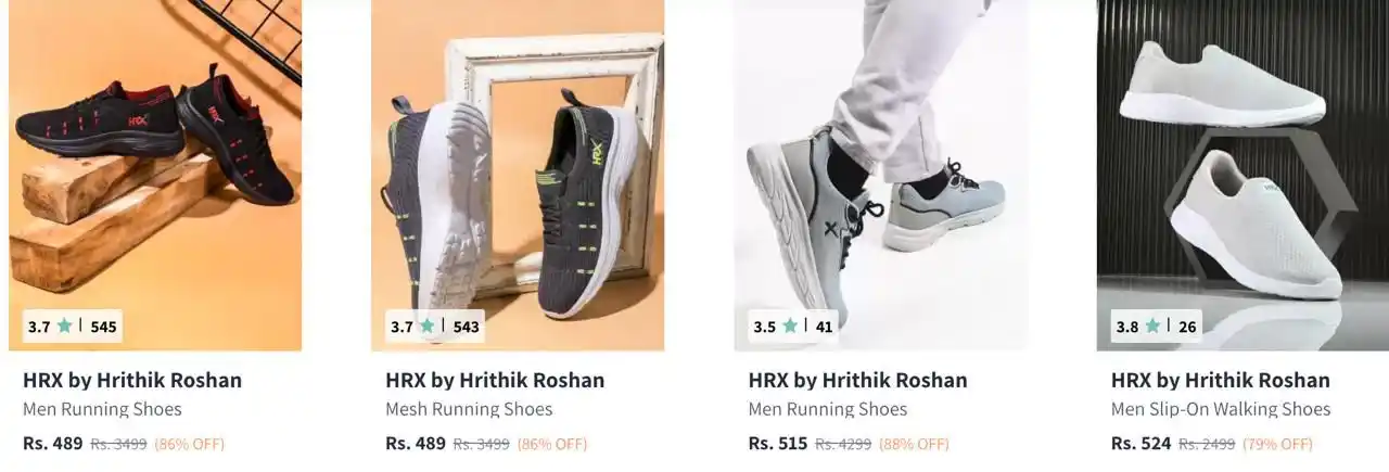 Image from Loot Deals Official: *HRX By Hrithik Roshan Sports Shoes @489.* Mens : https://myntr.it/fs...