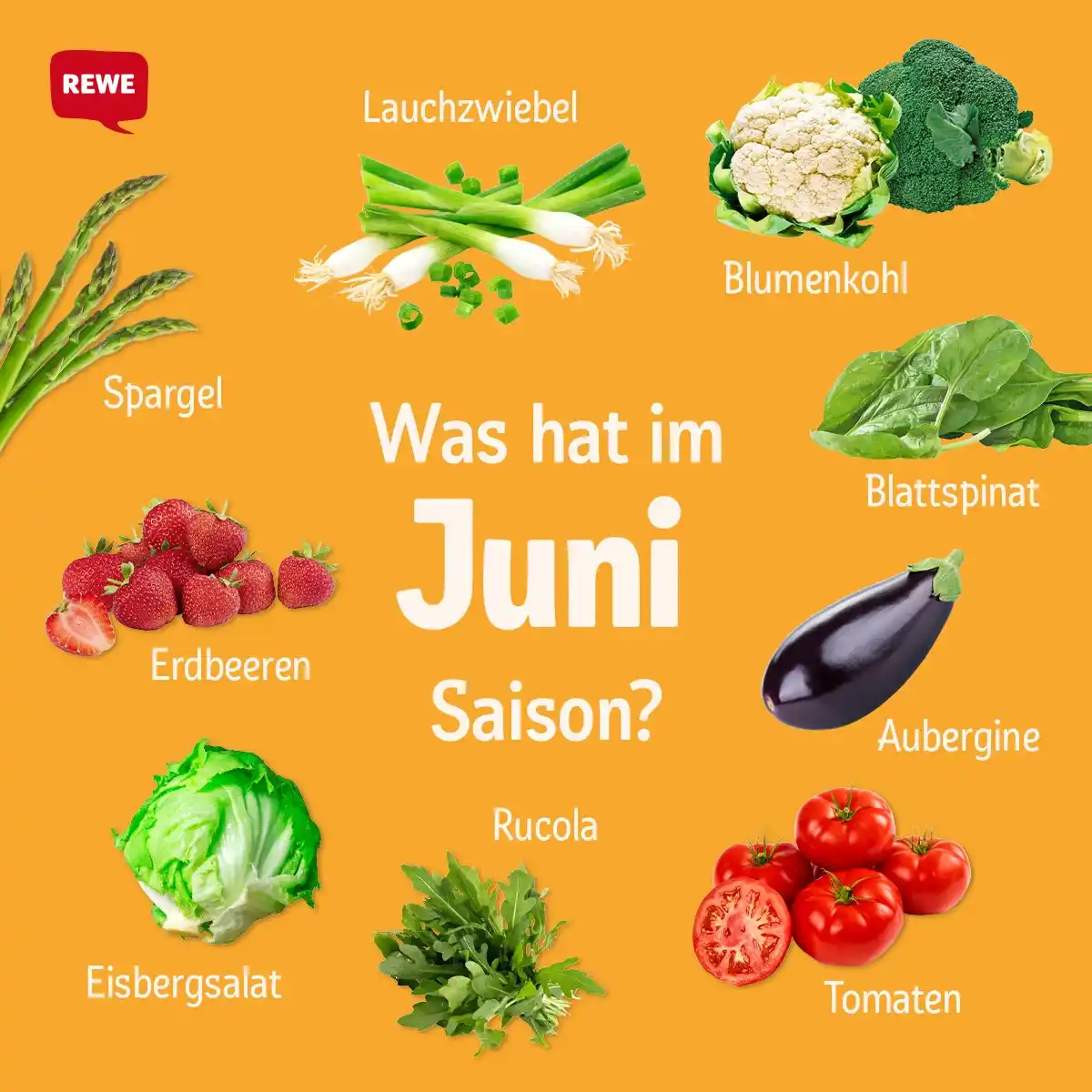 Image from REWE: Im Juni beginnt der Sommer – und das Finale der Spargelsaison! ☀️ Nur ...