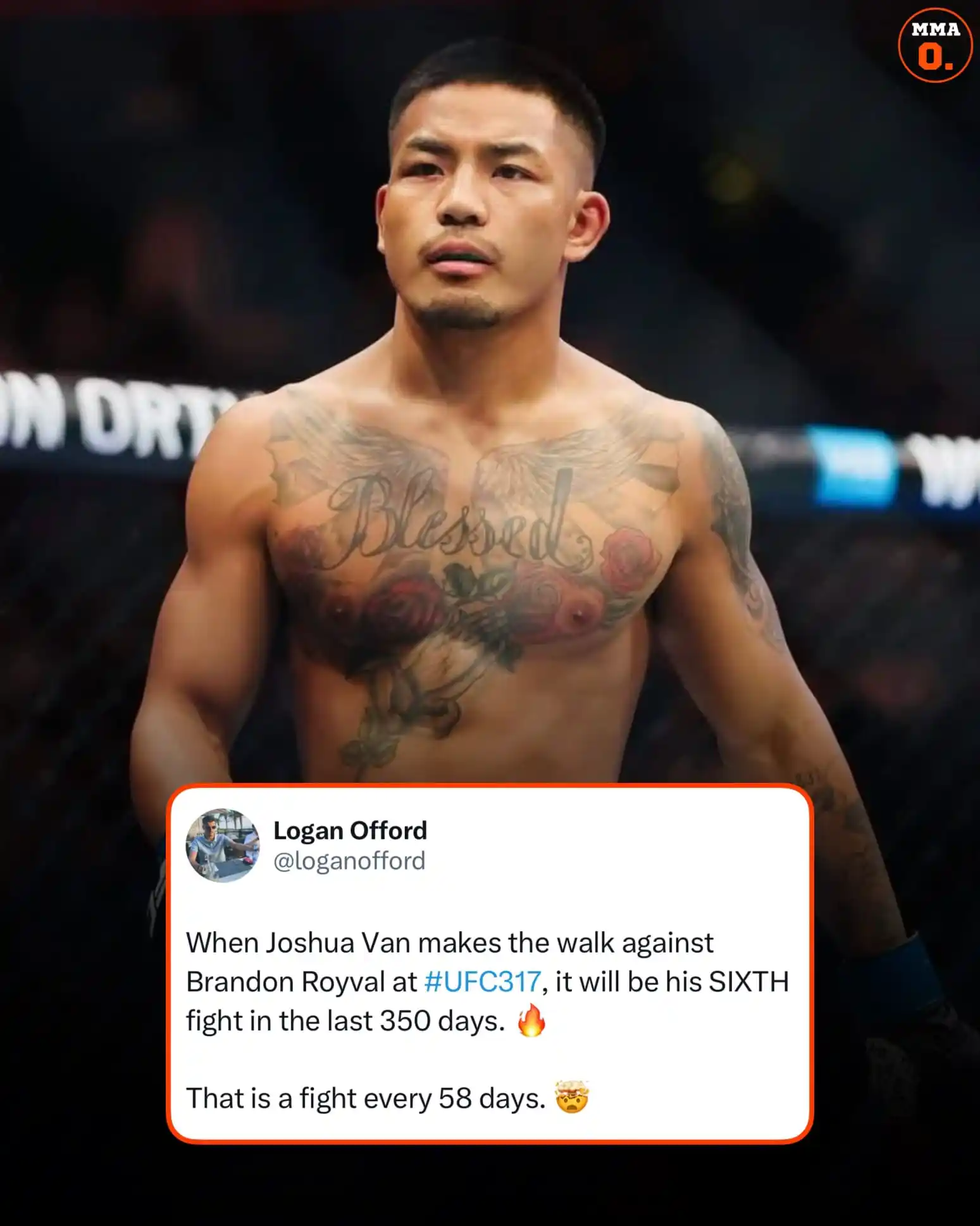 Image from MMA Orbit: Incredible activity from Joshua Van 👏 <a class="text-blue-500 hover:u...