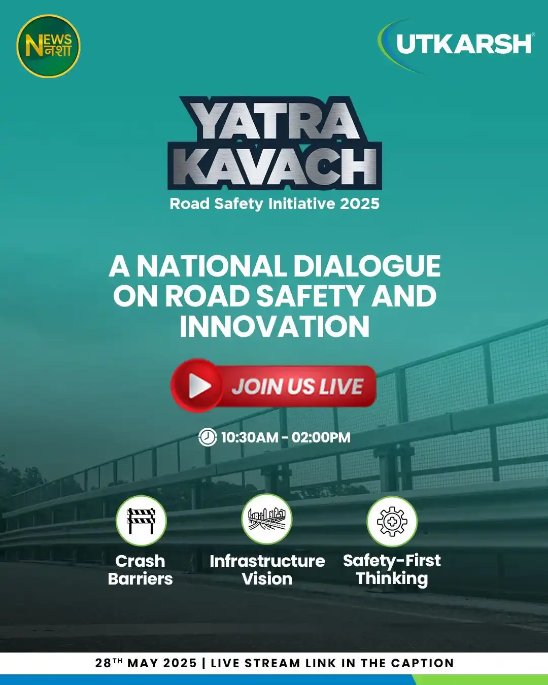 Image from Utkarsh India Limited: India’s Road to Safety Begins Here! Join us LIVE today for Yatra Kava...