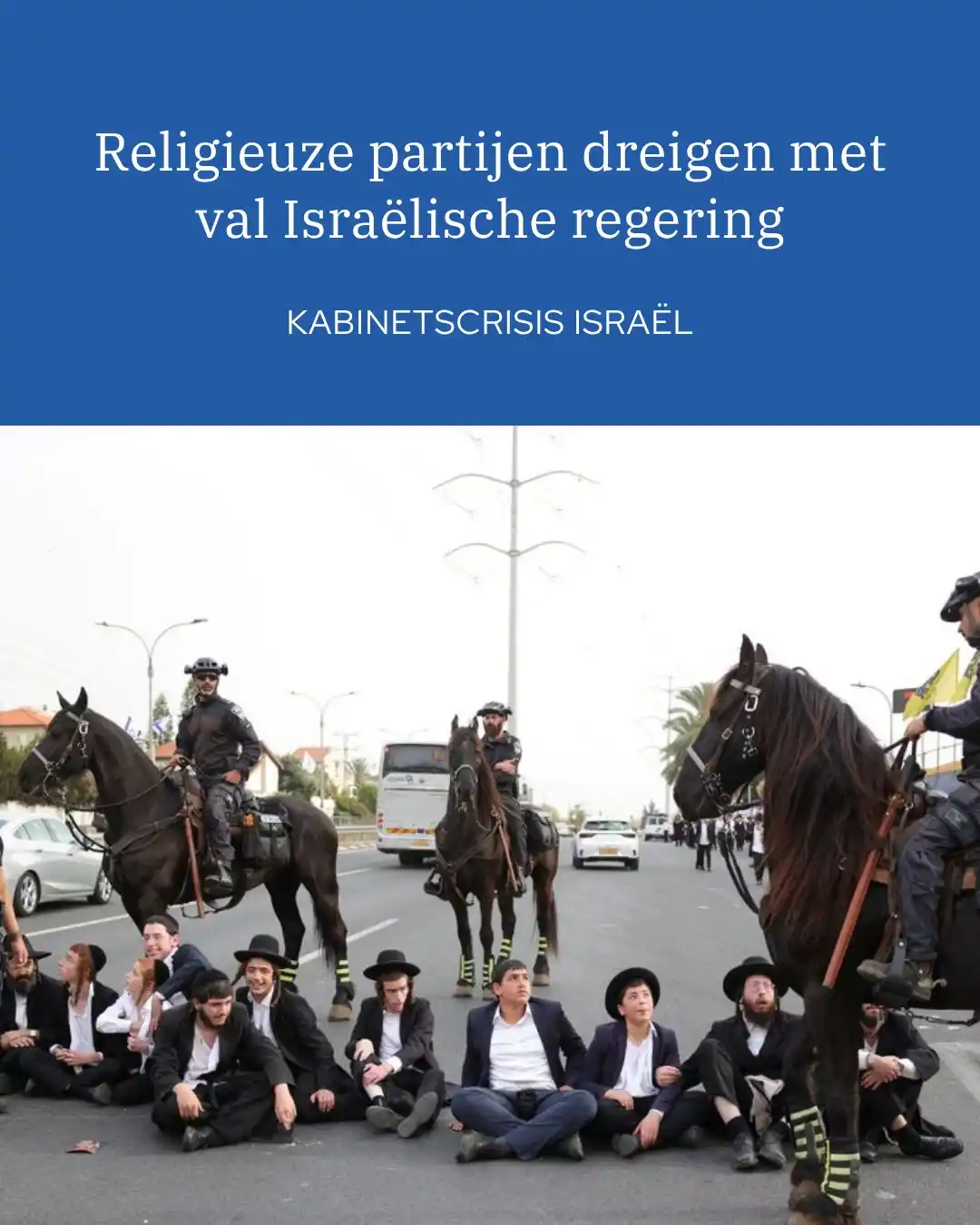 Image from Reformatorisch Dagblad: Israëlische religieuze partijen dreigen de coalitie te verlaten. Daarm...