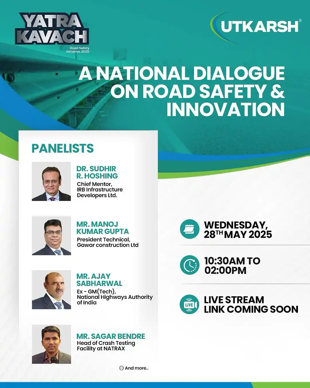 Image from Utkarsh India Limited: Join us for Yatra Kavach – A National Dialogue on Road Safety & Innova...
