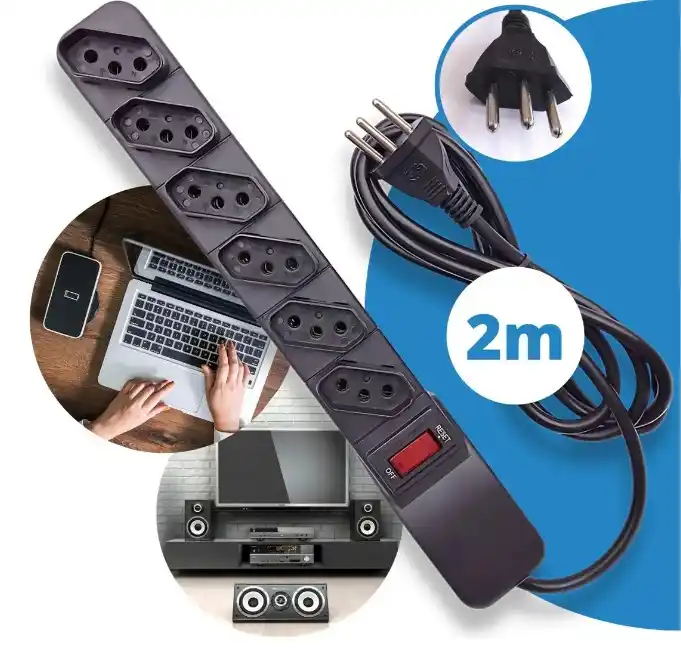 Image from DONA ONÇA PROMOÇÕES 🐆: 🚨 JONTEX DOS ELETRÔNICOS 📢 Filtro De Linha Régua Extensão 6 Tomadas ...