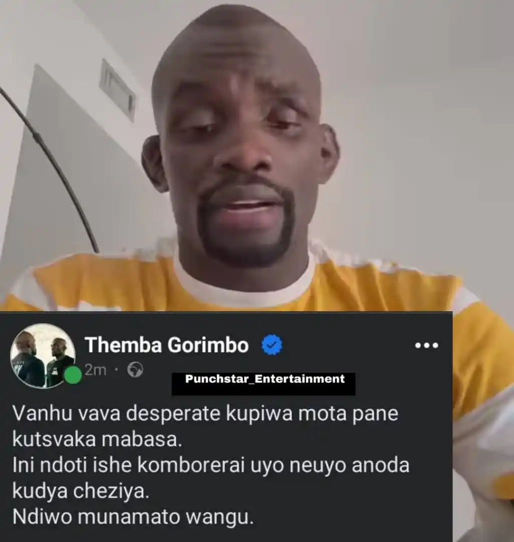 Image from Punchstar Entertainment Media: JUST IN: Zimbabwean mixed martial artist Themba Gorimbo, appears to re...