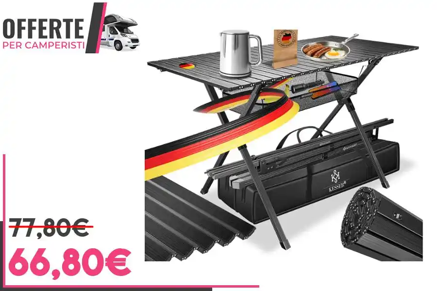 Image from OFFERTE per CAMPERISTI: *KESSER® Tavolo da Campeggio Pieghevole Tavolo Pieghevole Tavolo da Ca...