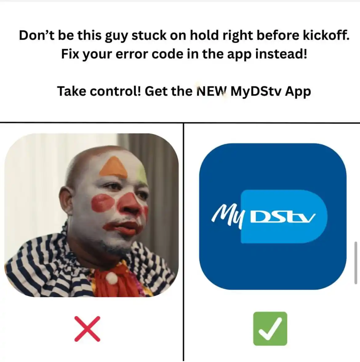 Image from DStv Namibia: *Kickoff won't wait*, neither should you! 💥 *Heads Up*: We're closed ...