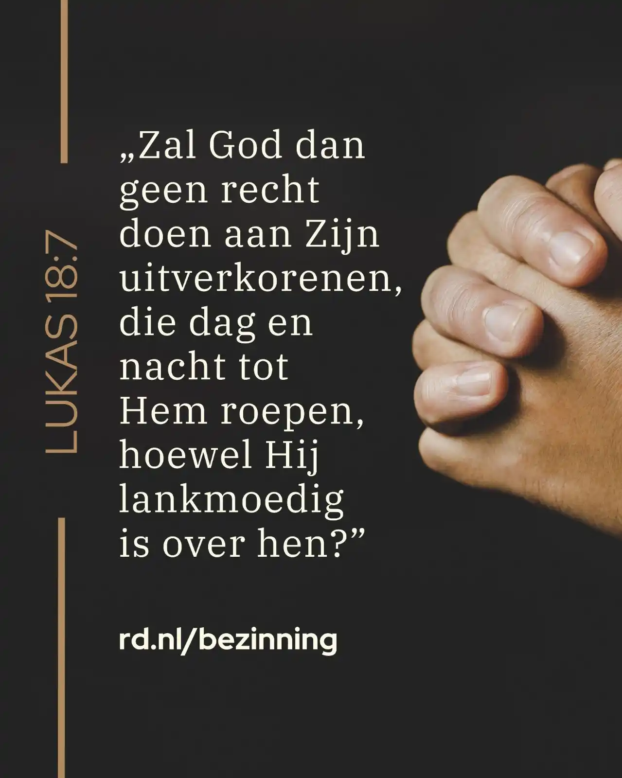 Image from Reformatorisch Dagblad: *Meditatie* | „Kunt u niet bidden? Weet u niet te bidden zoals het beh...