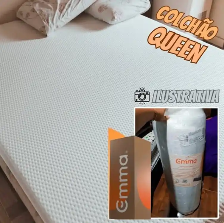Image from OFERTÔMETRO 🛍️ cupons e promoções absurdas: 🚨 Oferta Amazon Colchão Queen de espuma D28 Emma Basics 17cm – Com t...