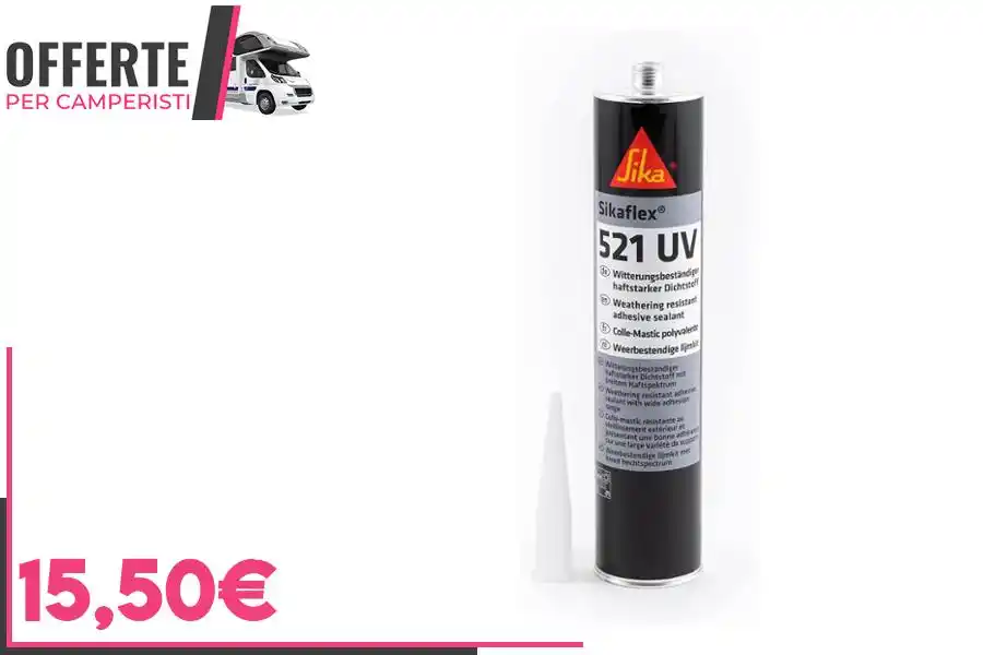 Image from OFFERTE per CAMPERISTI: *Sika flex 521 UV, Sigillante resistente agli agenti atmosferici privo...
