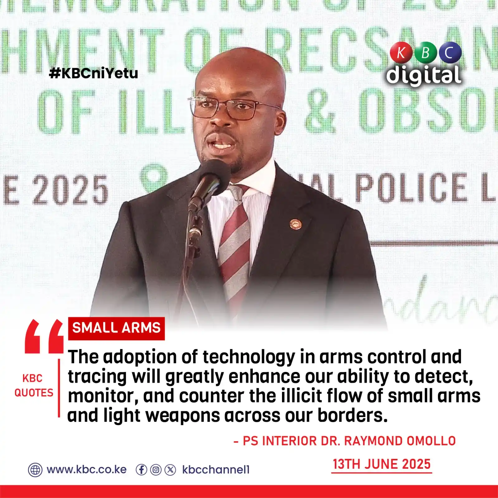 Image from KBC Digital: SMALL ARMS The adoption of technology in arms control and tracing will...