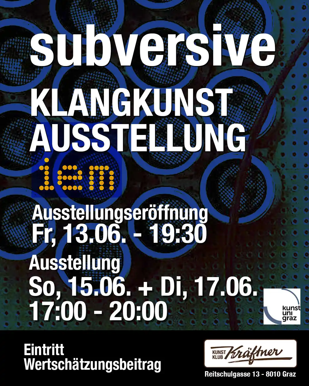 Image from ARTinfo - Kunst Klub Kräftner - Aporon 21: subversive – KLANGKUNST AUSSTELLUNG Mit: Filip Dobrocký, Franz Wolfga...