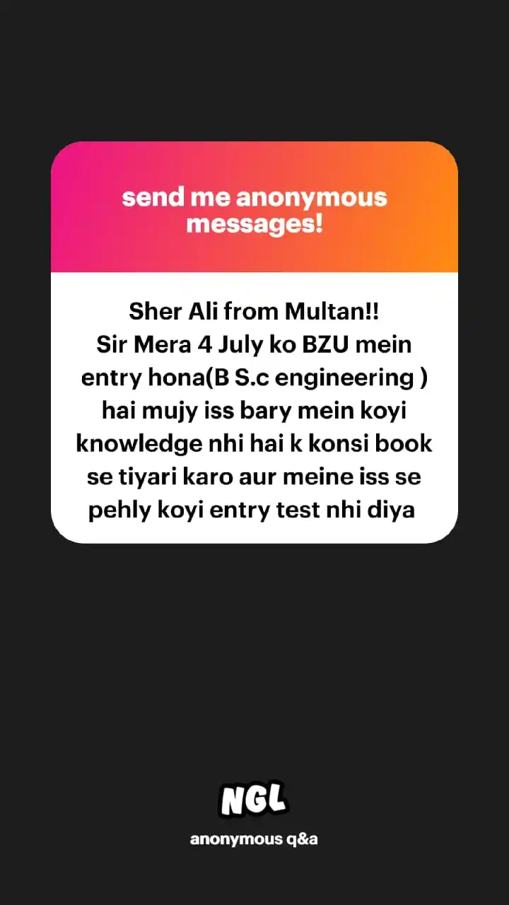 Image from ADMISSION UPDATE 🎓: *♨️ To prepare for the BZU entry test for Undergraduate Engineering De...