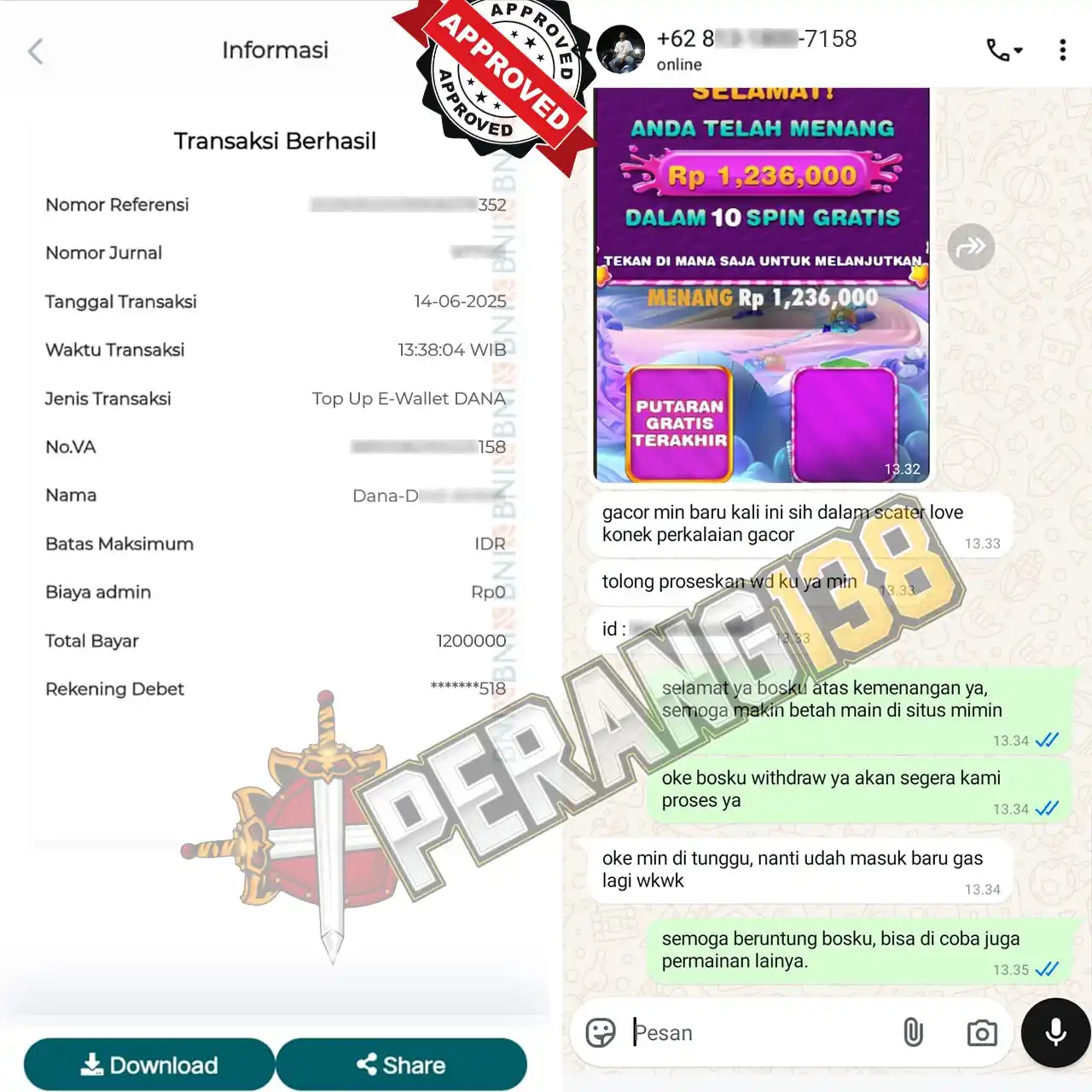 Image from long text⋆ ˚。𖦹 ⋆。°✩: udah pasti segar dong main bonanza di PERANG138, gacor ya gak kaleng-k...
