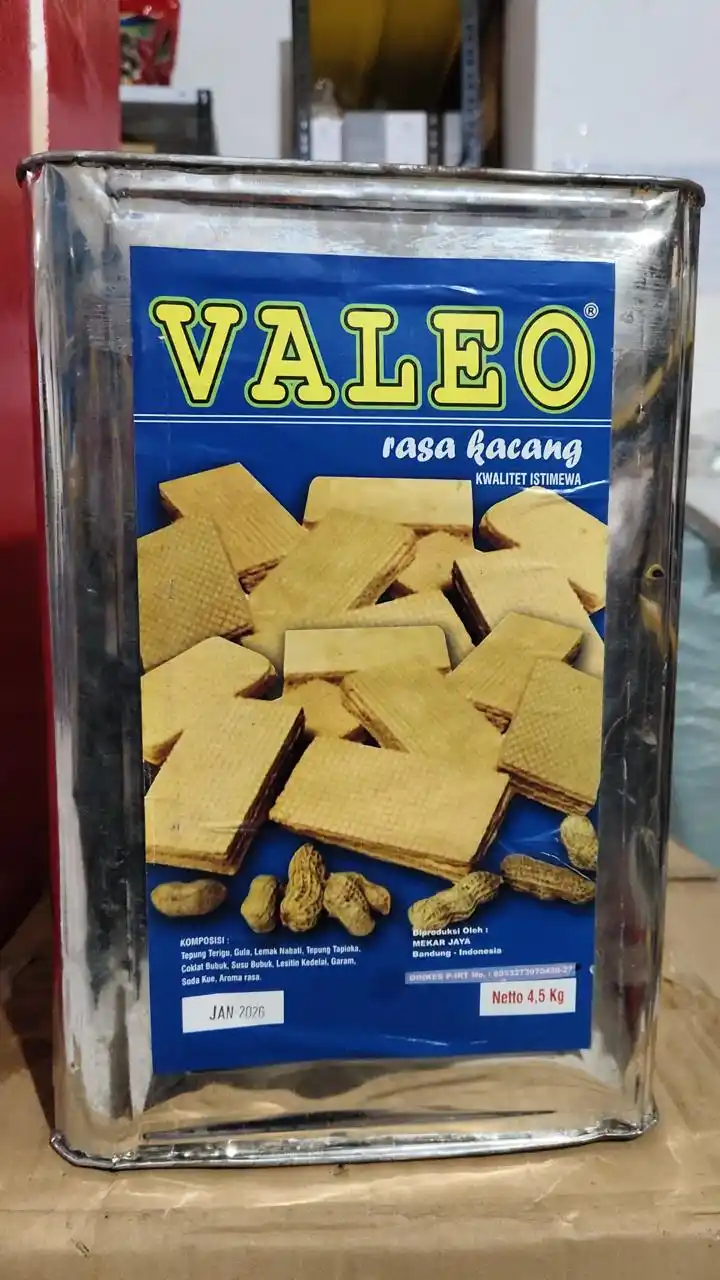 Image from Toko LC GROSIR Khusus SNACK CEMILAN: Valeo Wafer Kacang -+4,5kg@165rb/blak,,,,, 164rb*2 blak (Ready di Toko...