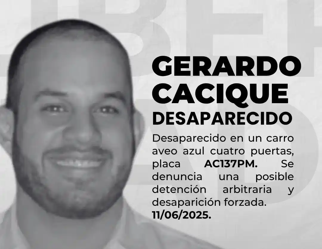 Image from 🇻🇪 NotiHermanos - Red de información para todos los venezolanos: 🇻🇪 *Desaparecido el ucevista Gerardo Cacique en Caracas* La ONG Re...