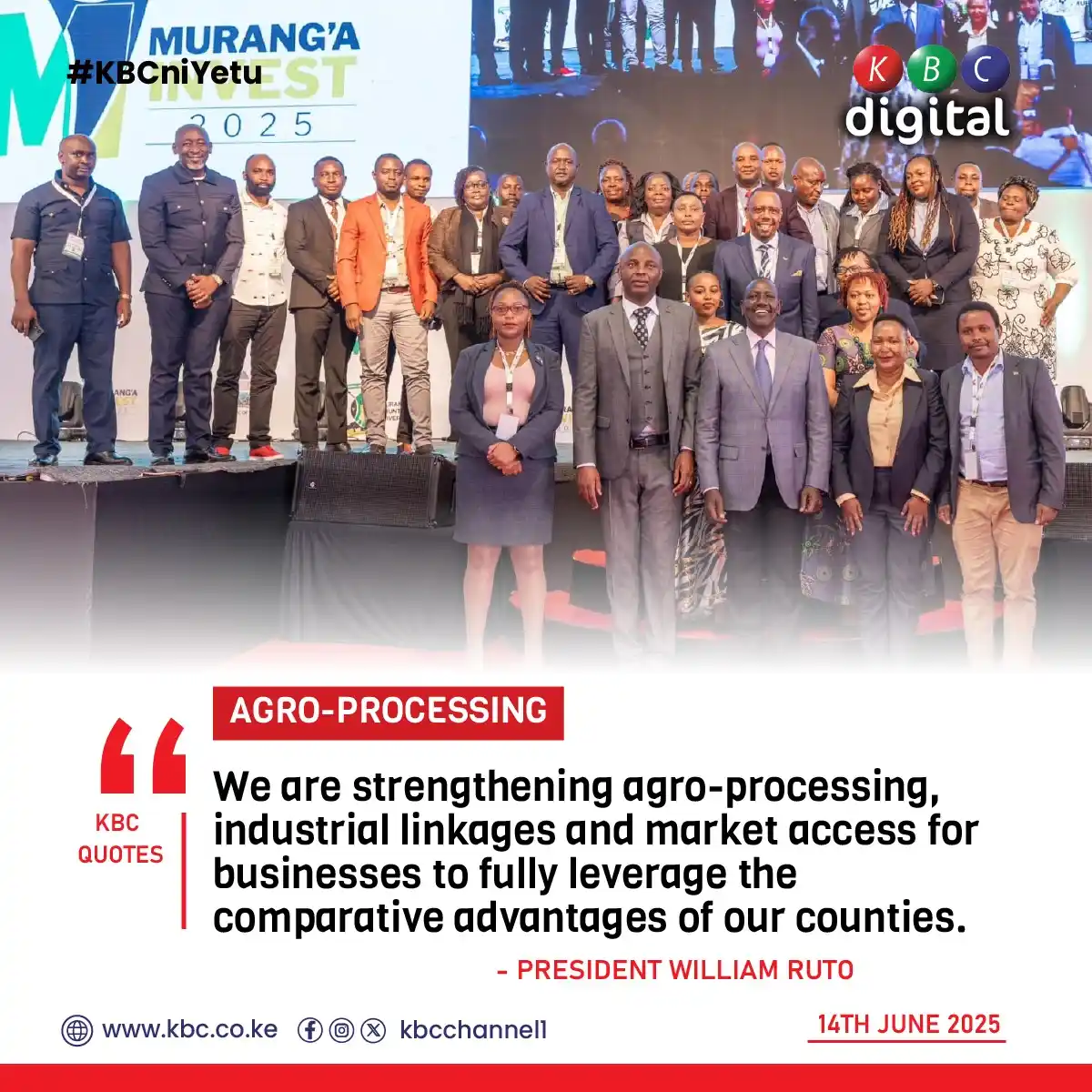 Image from KBC Digital: We are strengthening agro-processing, industrial linkages and market a...