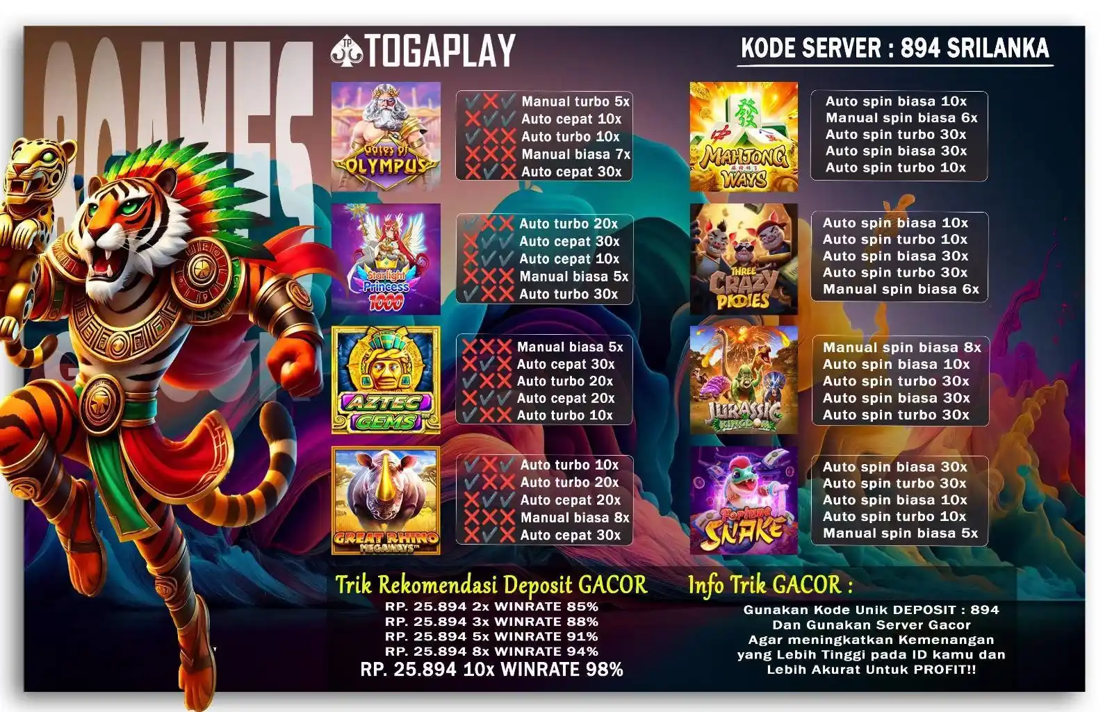 Image from INFO SEPUTAR TOGAPLAY: 12 JUNI 2025 ⏰ 19.00 - 00.00 WIB 🔗KLIK LOGIN : https://togaplay.pro ...
