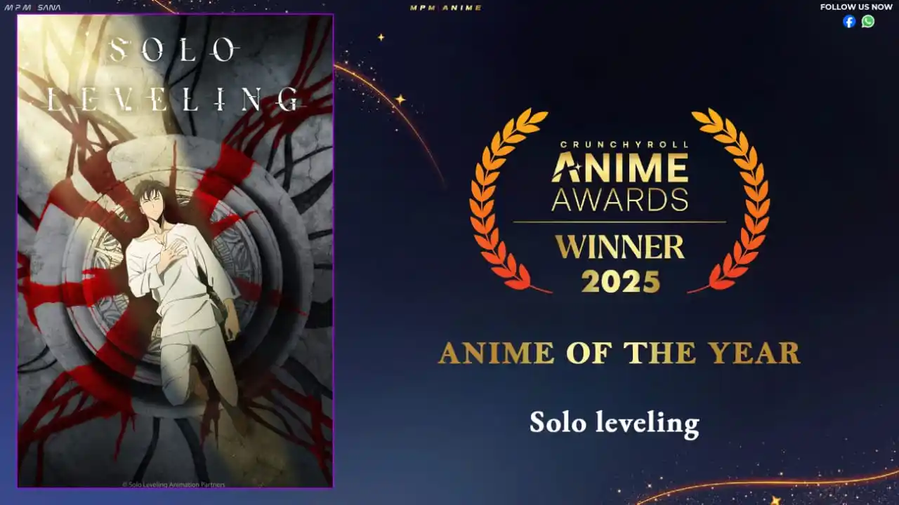 Image from MpM Reminders | 🔔: *Anime of the Year* *_Solo Leveling_* ```Nominees ``` > DAN DA DA...