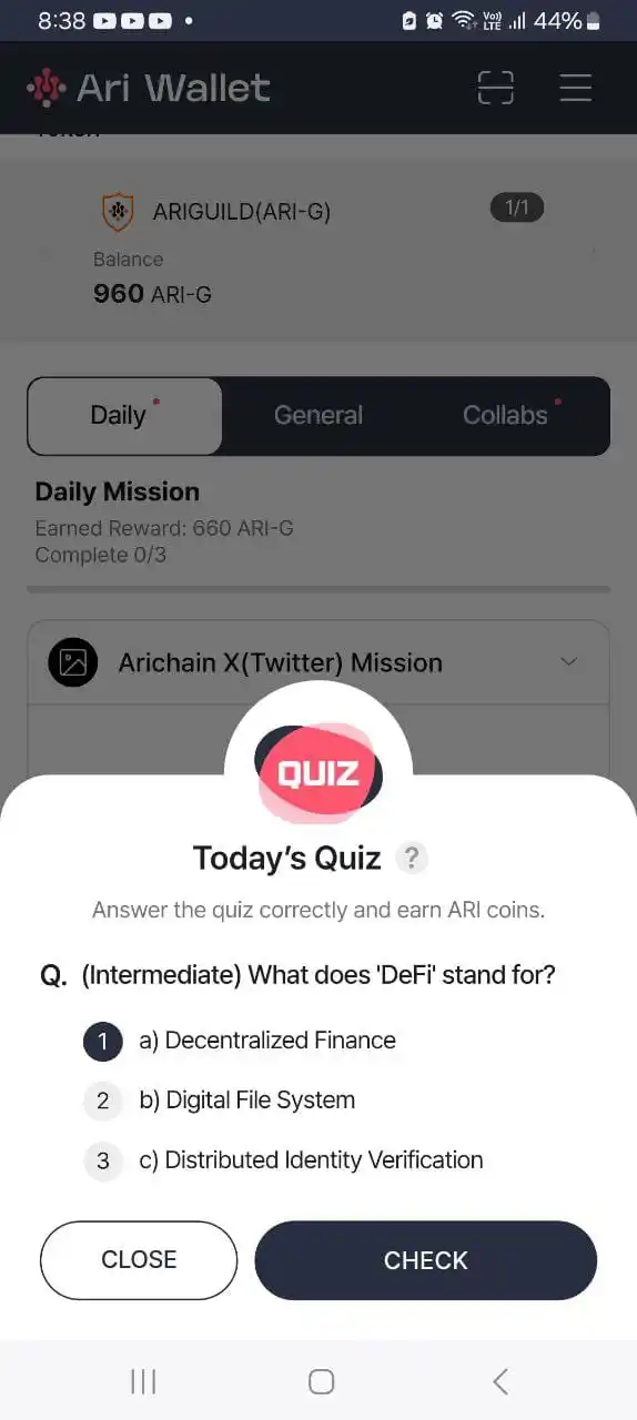 Image from IMROZTRICKS: *ARI wallet today Ans* Joining link : https://play.google.com/store/...