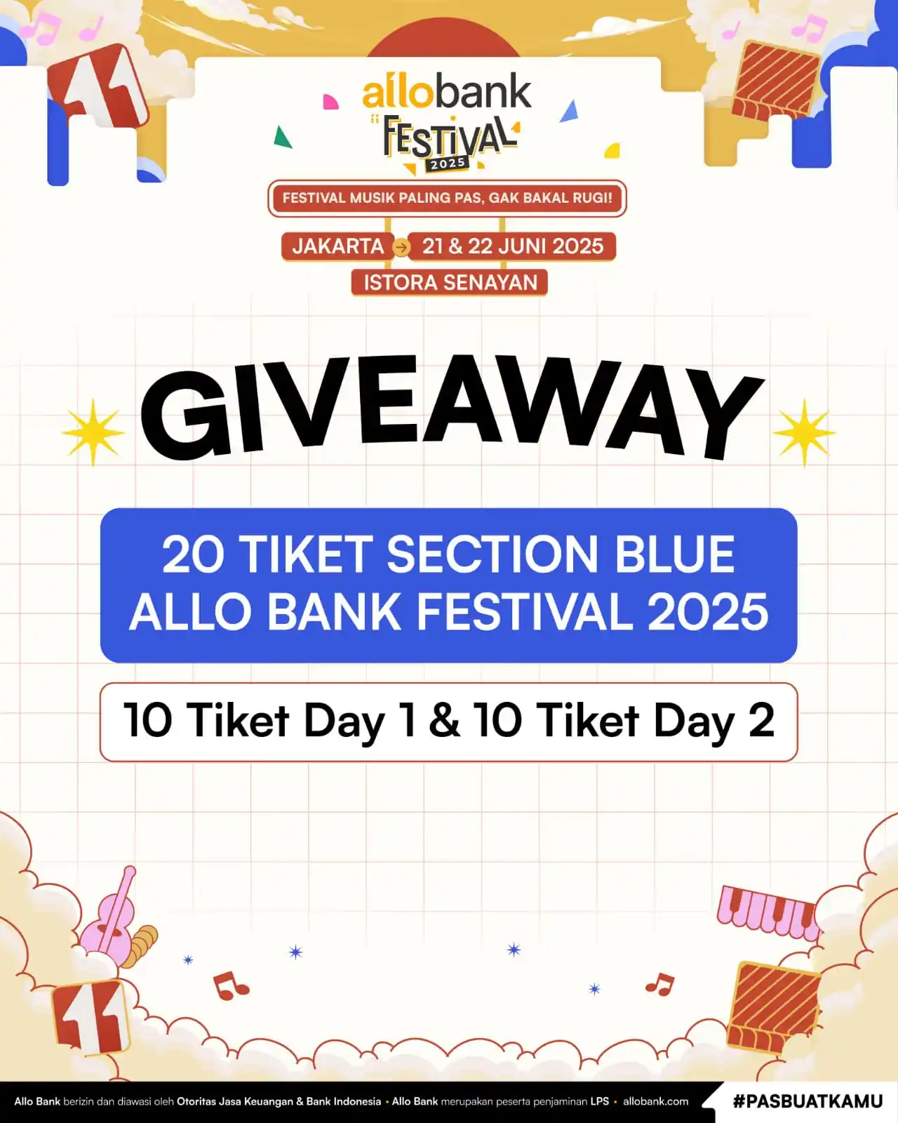 Image from Teume Zone: @AlloBankID X UPDATE GIVEAWAY TIKET ALLO BANK FESTIVAL 2025 💛 Pang...