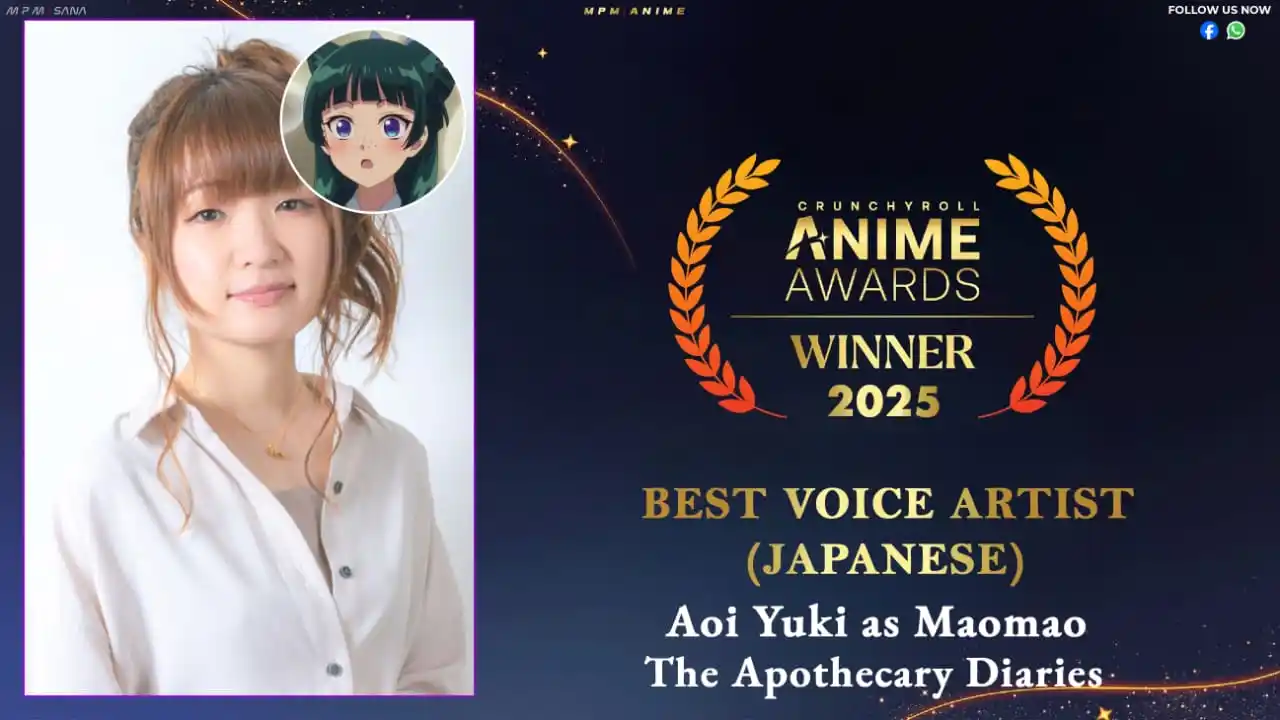 Image from MpM Reminders | 🔔: *Best Anime Voice Artist Performance (Japanese)* *_Aoi Yuki as Maomao...